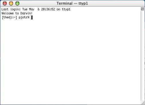 Mac OS X terminal